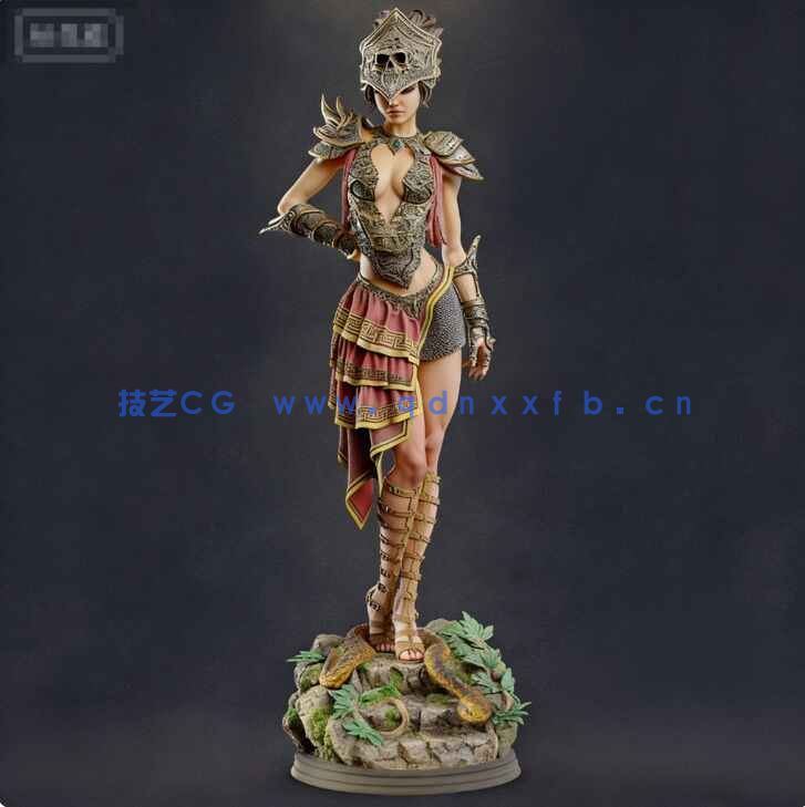 [独立角色] 冥后珀耳塞福涅古希腊神话种子女神角色雕塑3D打印模型(图1)