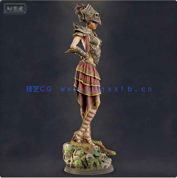 [独立角色] 冥后珀耳塞福涅古希腊神话种子女神角色雕塑3D打印模型(图2)