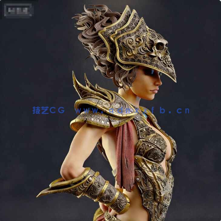 [独立角色] 冥后珀耳塞福涅古希腊神话种子女神角色雕塑3D打印模型(图5)