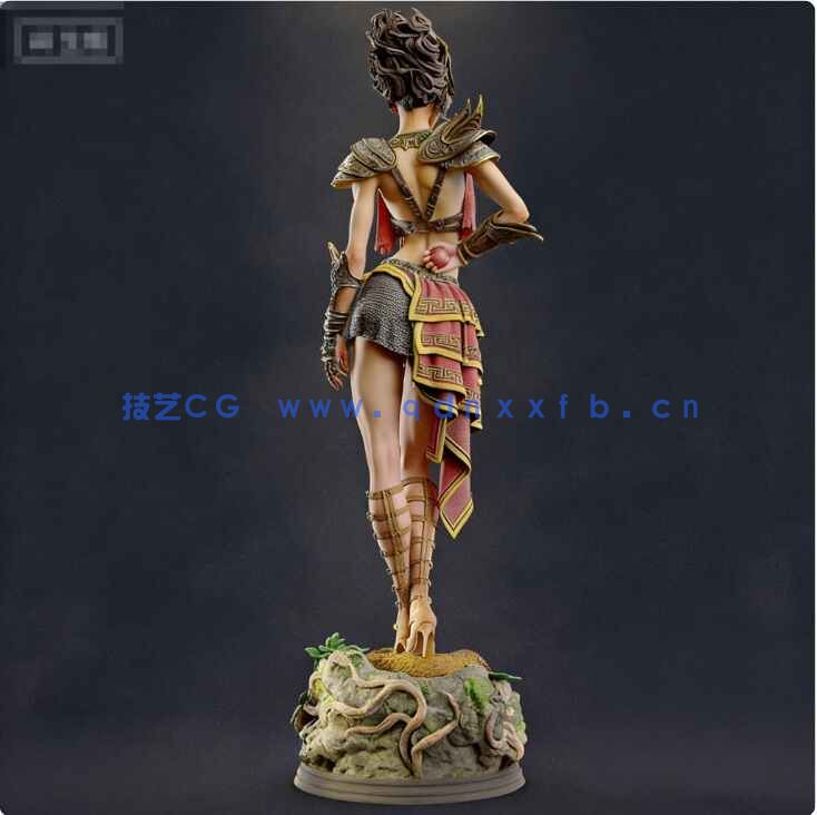 [独立角色] 冥后珀耳塞福涅古希腊神话种子女神角色雕塑3D打印模型(图3)