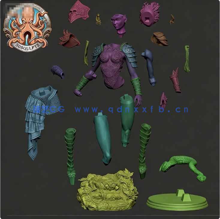 [独立角色] 冥后珀耳塞福涅古希腊神话种子女神角色雕塑3D打印模型(图8)