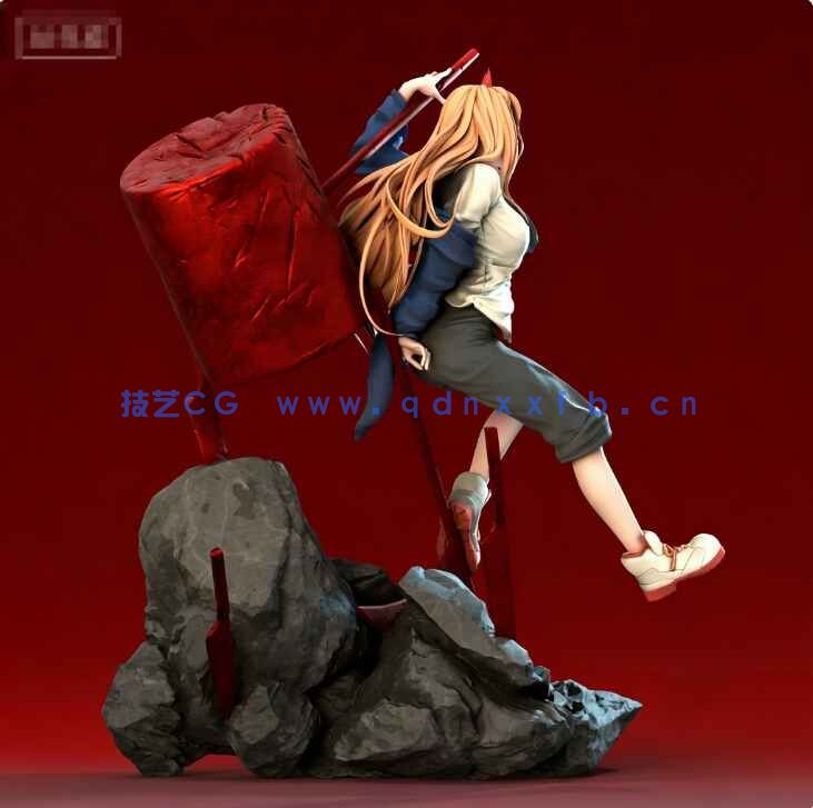 [独立角色] 帕瓦链锯人动漫角色雕塑3D打印模型(图3)