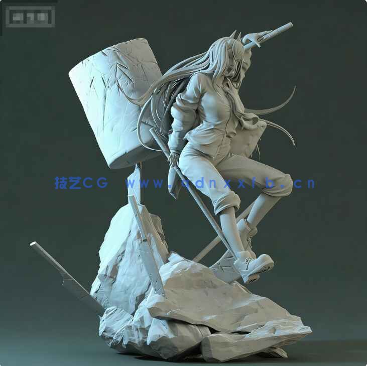 [独立角色] 帕瓦链锯人动漫角色雕塑3D打印模型(图5)