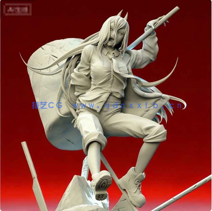 [独立角色] 帕瓦链锯人动漫角色雕塑3D打印模型(图4)