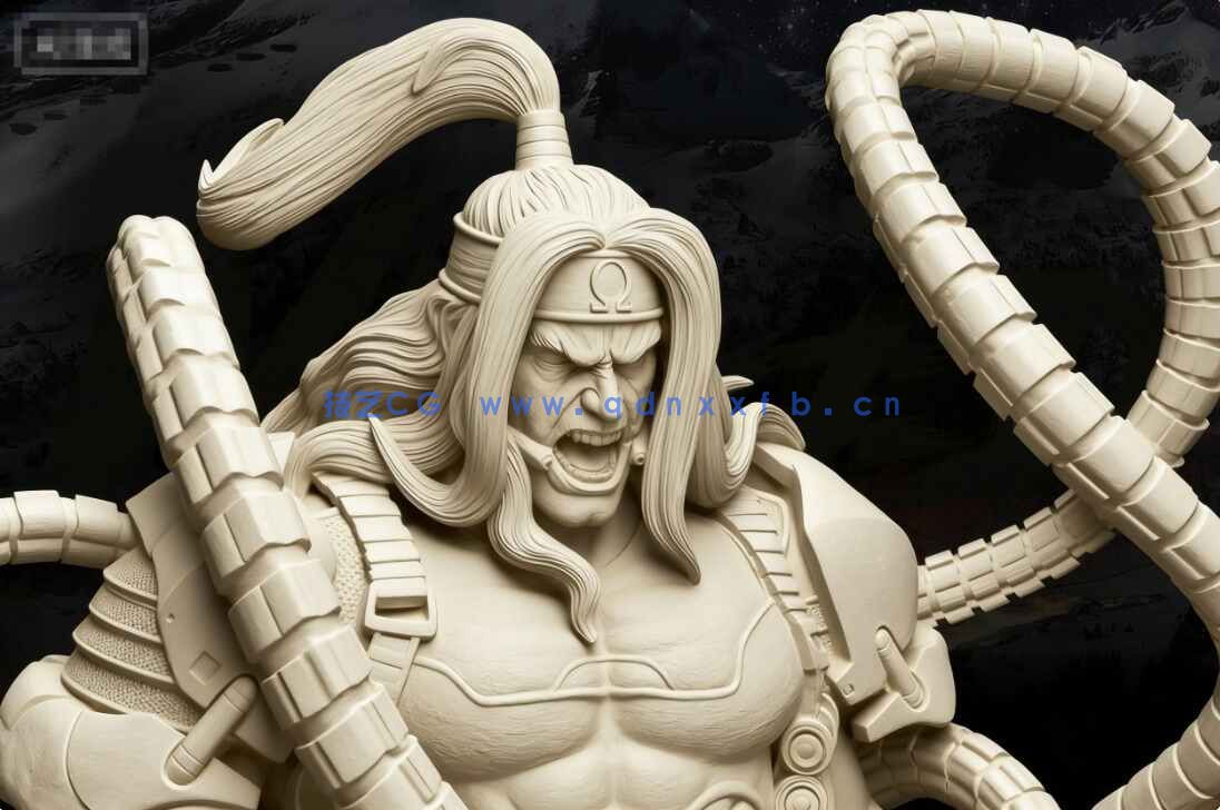 [独立角色] 红色欧米伽漫威动漫角色雕塑3D打印模型(图5)