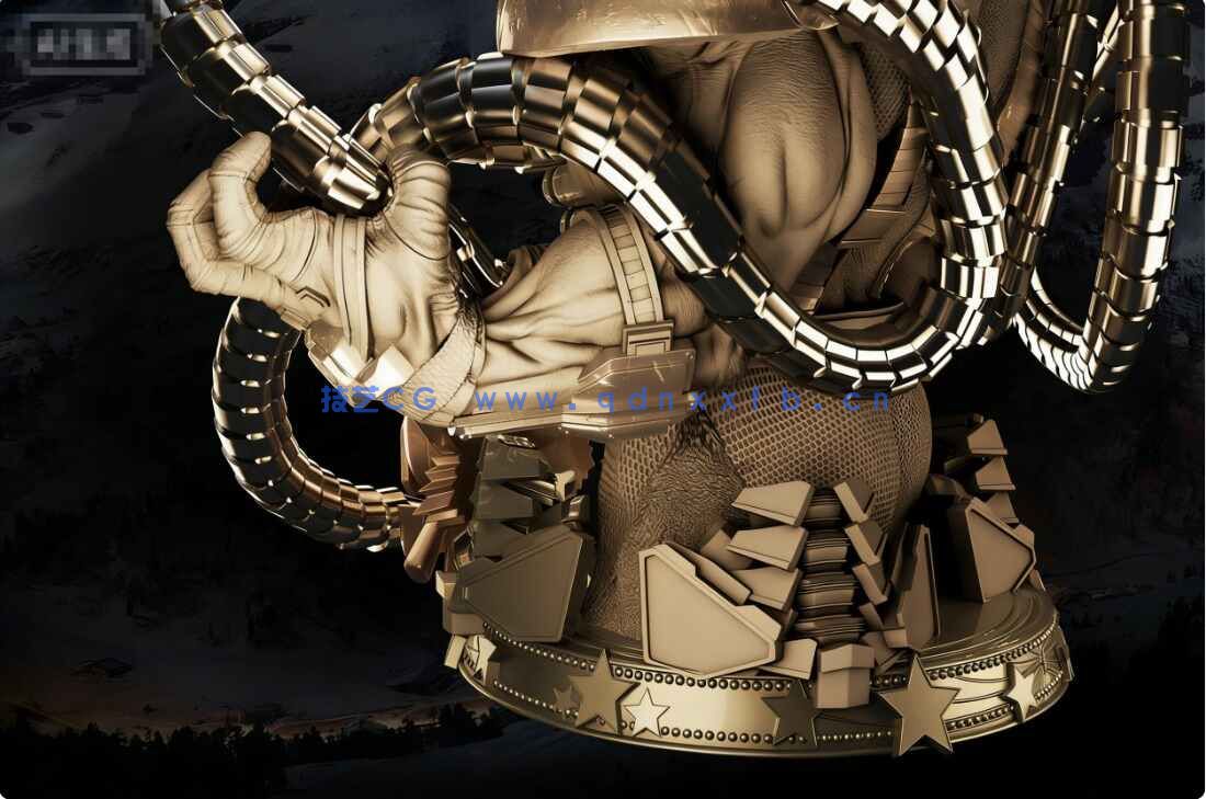 [独立角色] 红色欧米伽漫威动漫角色雕塑3D打印模型(图9)