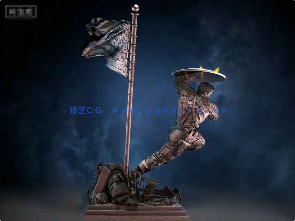 [独立角色] 美国队长影视动漫角色雕塑3D打印模型(图4)