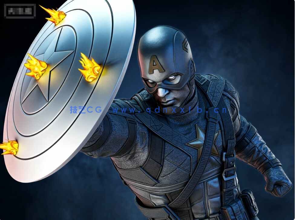 [独立角色] 美国队长影视动漫角色雕塑3D打印模型(图5)