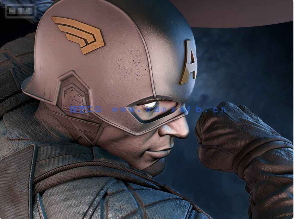 [独立角色] 美国队长影视动漫角色雕塑3D打印模型(图7)