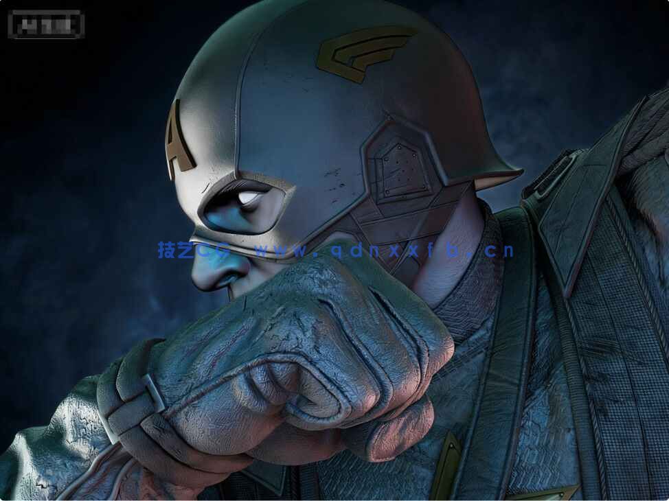 [独立角色] 美国队长影视动漫角色雕塑3D打印模型(图8)