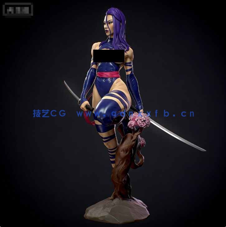 [独立角色] 灵蝶Psylocke漫威影视动漫角色雕塑3D打印模型(图6)