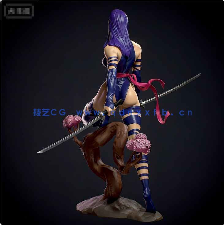 [独立角色] 灵蝶Psylocke漫威影视动漫角色雕塑3D打印模型(图3)