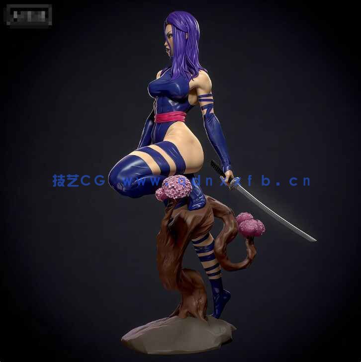 [独立角色] 灵蝶Psylocke漫威影视动漫角色雕塑3D打印模型(图4)