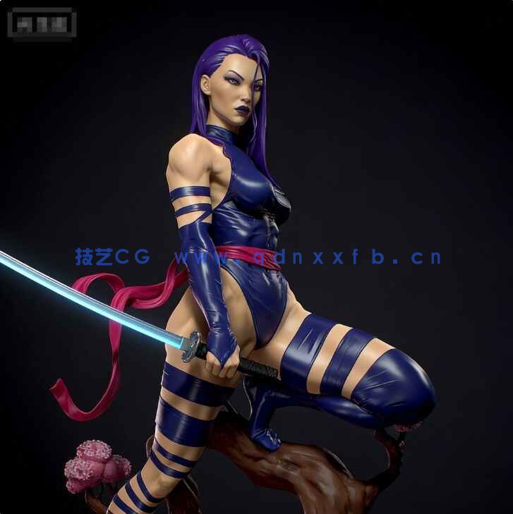 [独立角色] 灵蝶Psylocke漫威影视动漫角色雕塑3D打印模型(图2)