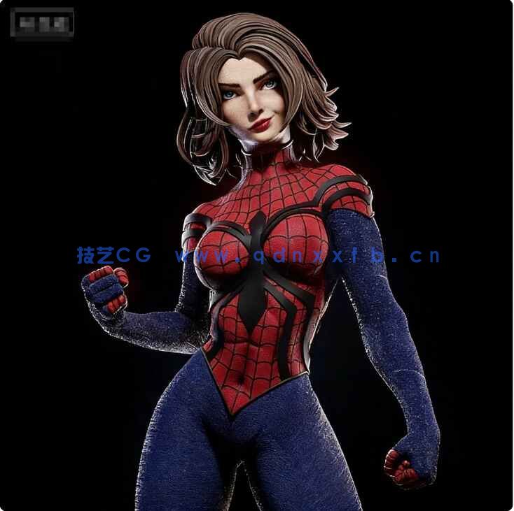 [独立角色] 蜘蛛女孩梅黛帕克动漫角色雕塑3D打印模型(图1)