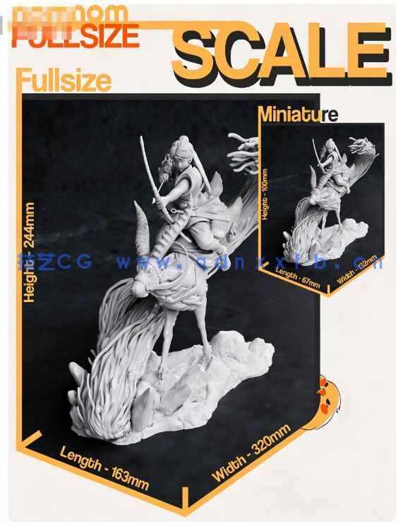 [独立角色] 阿席达卡《幽灵公主》动画角色雕塑3D打印模型(图3)