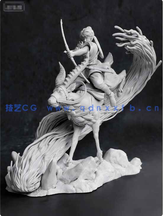 [独立角色] 阿席达卡《幽灵公主》动画角色雕塑3D打印模型(图6)