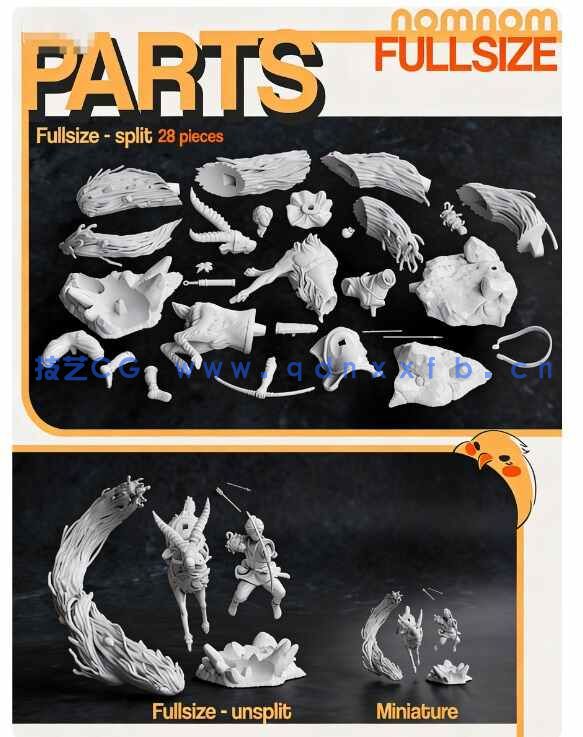 [独立角色] 阿席达卡《幽灵公主》动画角色雕塑3D打印模型(图2)