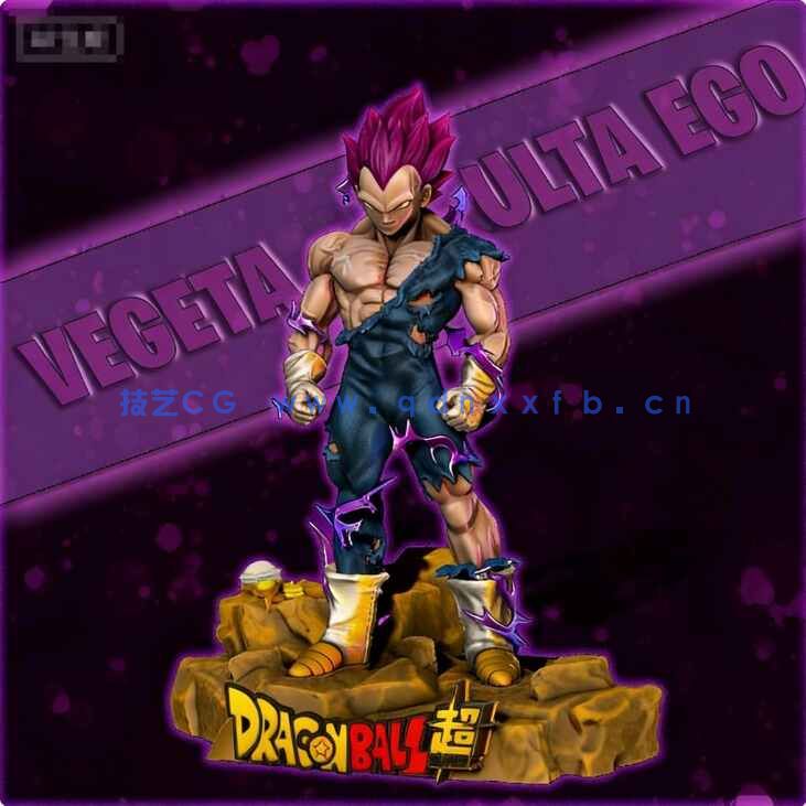 [独立角色] 贝吉塔自我极意状态七龙珠动漫角色雕塑3D打印模型(图1)