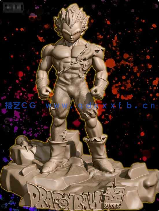 [独立角色] 贝吉塔自我极意状态七龙珠动漫角色雕塑3D打印模型(图6)