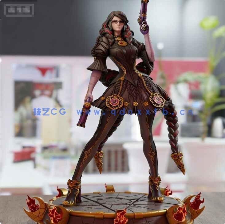 [独立角色] 贝优妮塔猎天使魔女游戏角色雕塑3D打印模型(图2)