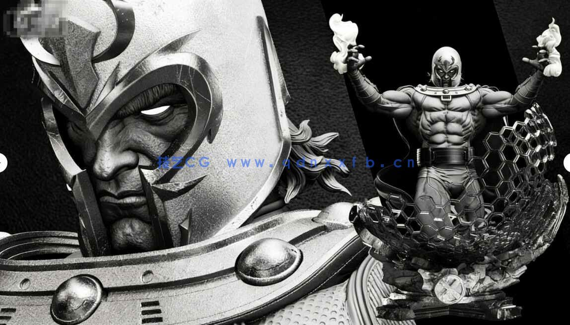 [独立角色] 万磁王X战警漫威动漫角色雕塑3D打印模型(图3)