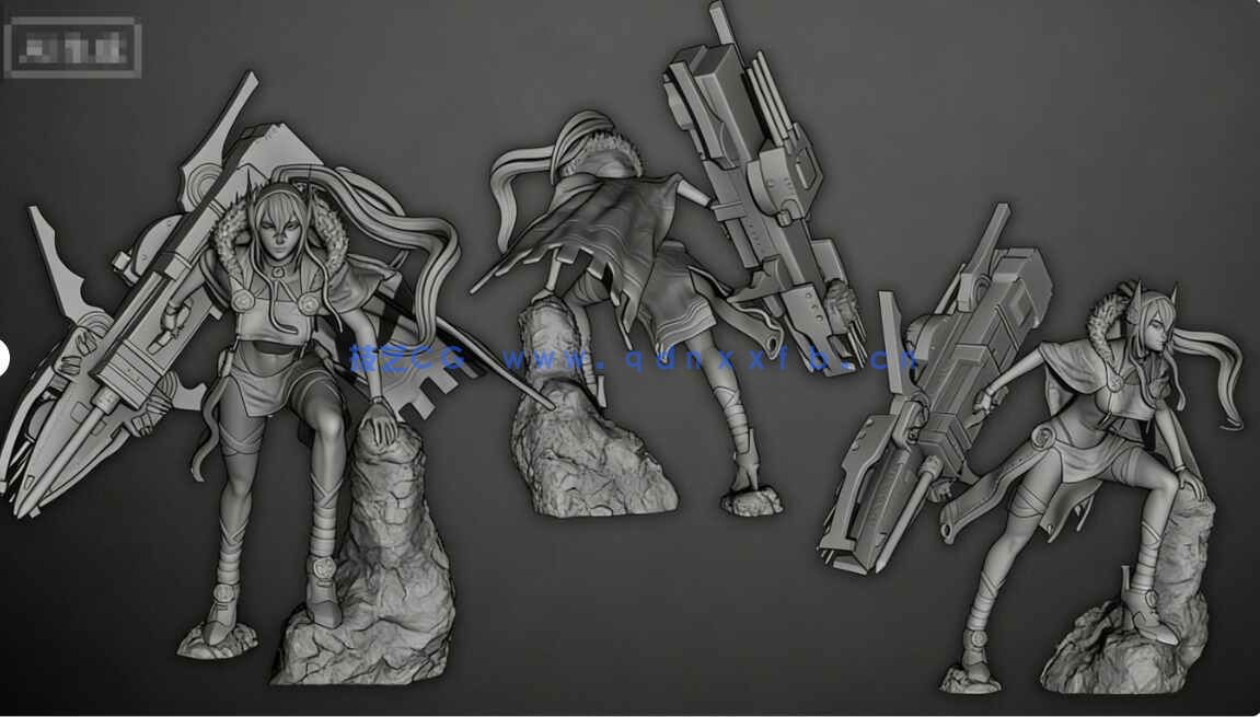 [独立角色] 明尼阿波利斯Minneapolis碧蓝航线游戏角色雕塑3D打印模型(图6)