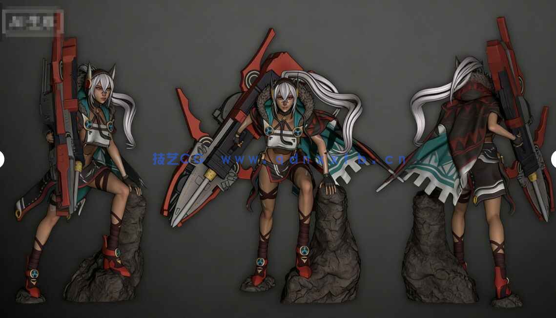 [独立角色] 明尼阿波利斯Minneapolis碧蓝航线游戏角色雕塑3D打印模型(图5)