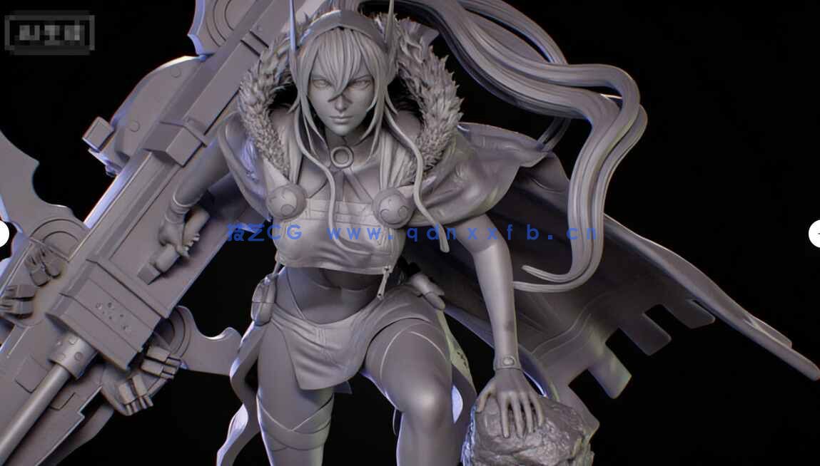 [独立角色] 明尼阿波利斯Minneapolis碧蓝航线游戏角色雕塑3D打印模型(图3)