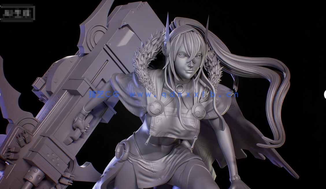 [独立角色] 明尼阿波利斯Minneapolis碧蓝航线游戏角色雕塑3D打印模型(图4)