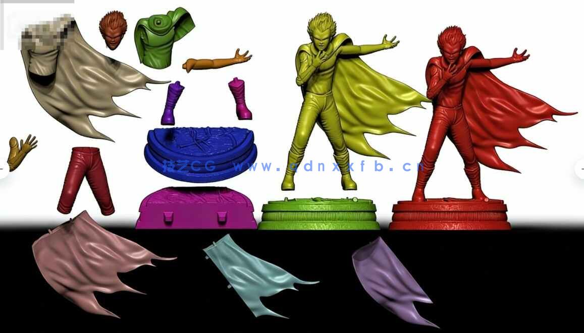 [独立角色] 岛铁雄《阿基拉》动漫角色雕塑3D打印模型(图2)