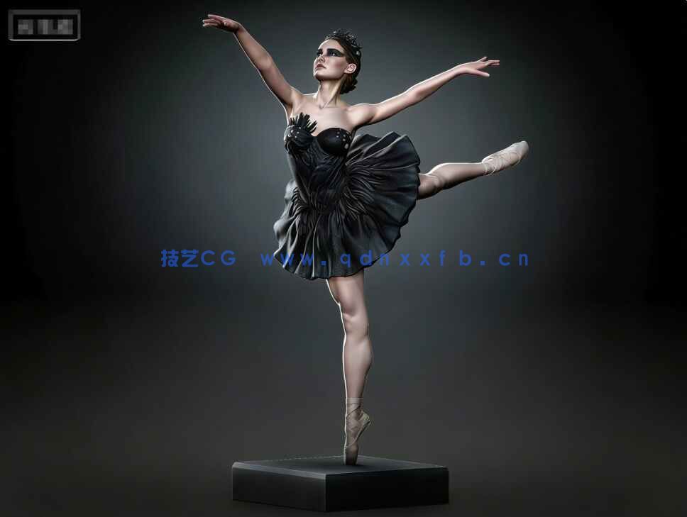 [独立角色] 黑天鹅影视角色雕塑3D打印模型(图1)