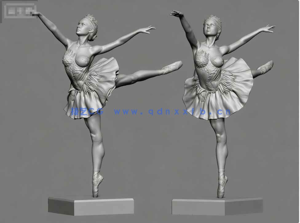 [独立角色] 黑天鹅影视角色雕塑3D打印模型(图5)