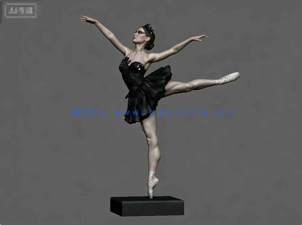 [独立角色] 黑天鹅影视角色雕塑3D打印模型(图4)