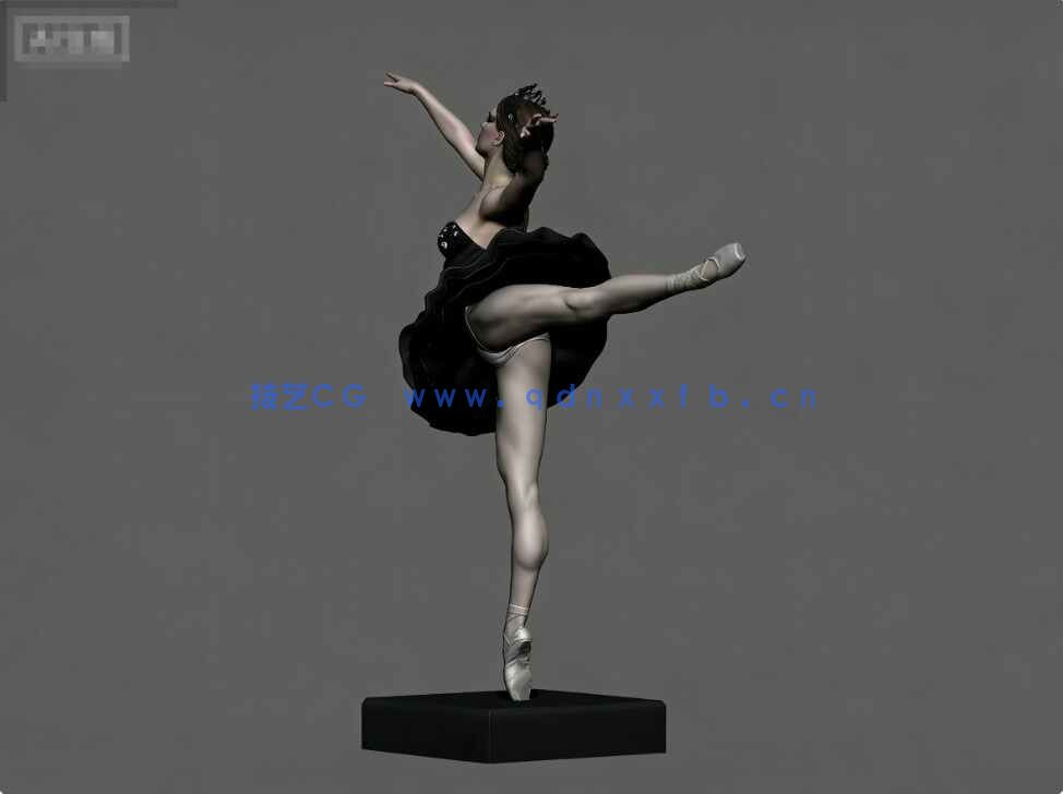 [独立角色] 黑天鹅影视角色雕塑3D打印模型(图3)