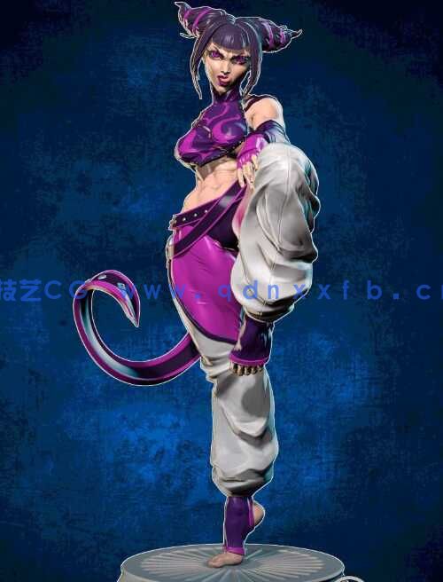 [独立角色] 韩蛛俐Juri街头霸王游戏角色雕塑3D打印模型(图1)