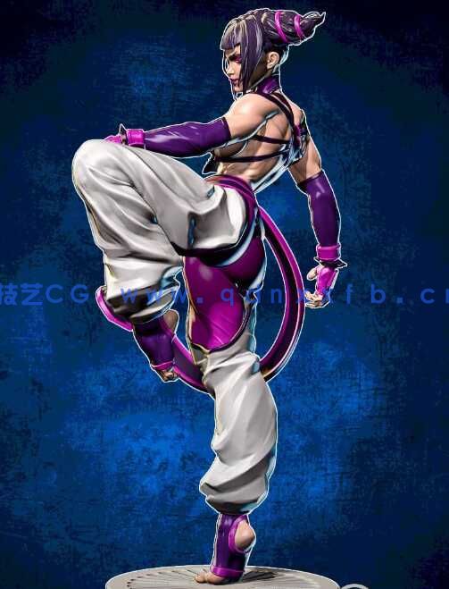 [独立角色] 韩蛛俐Juri街头霸王游戏角色雕塑3D打印模型(图5)