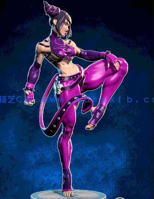 [独立角色] 韩蛛俐Juri街头霸王游戏角色雕塑3D打印模型(图4)