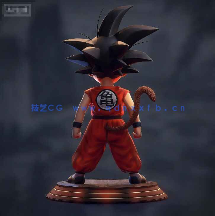 [独立角色] 小悟空动漫角色雕塑3D打印模型(图3)