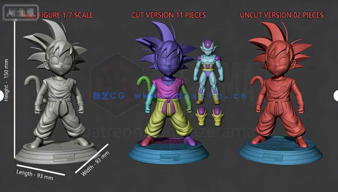 [独立角色] 小悟空动漫角色雕塑3D打印模型(图4)