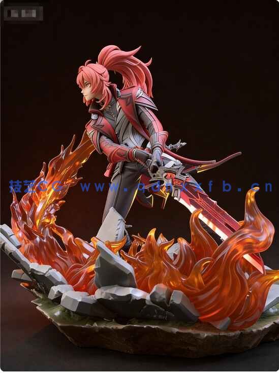 [独立角色] Diluc迪卢克Diluc原神游戏角色雕塑3D打印模型(图7)