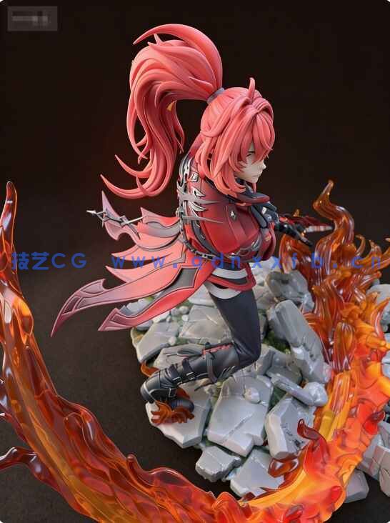 [独立角色] Diluc迪卢克Diluc原神游戏角色雕塑3D打印模型(图3)