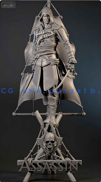 [独立角色] 刺客信条游戏角色雕塑3D打印模型(图5)