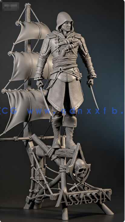 [独立角色] 刺客信条游戏角色雕塑3D打印模型(图2)