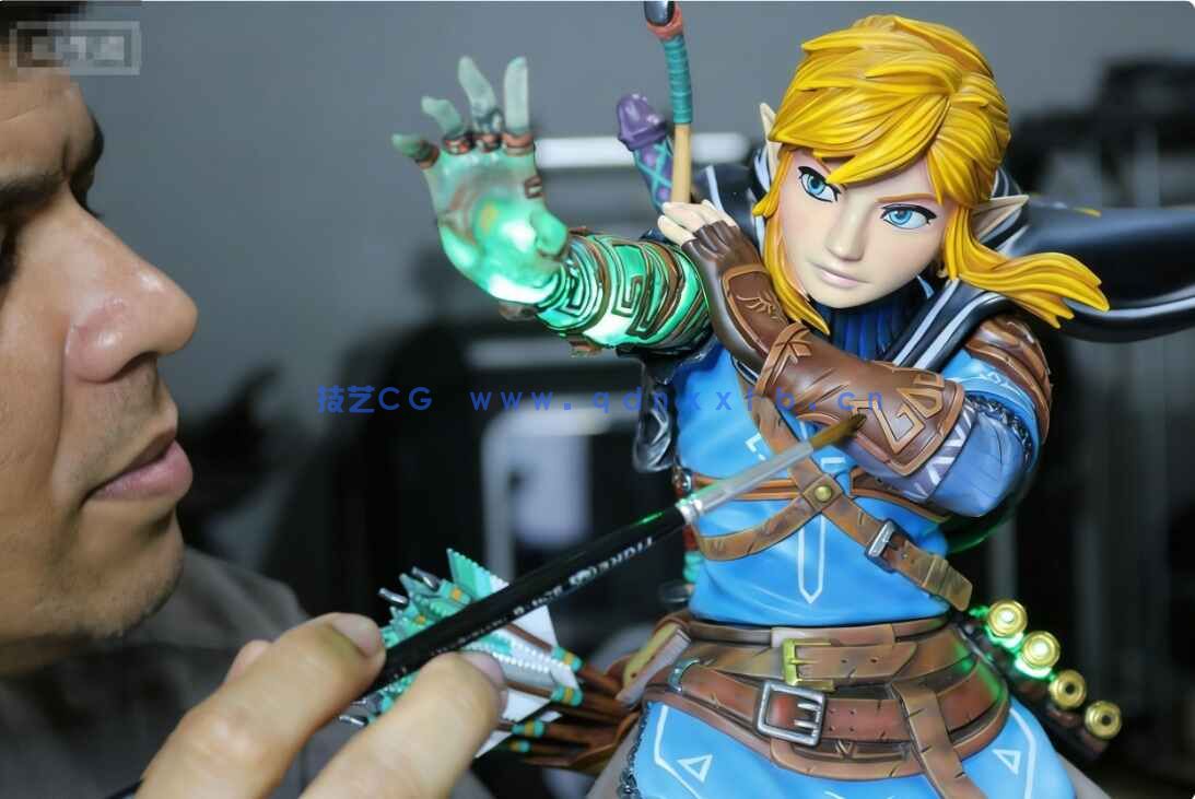 [独立角色] 林克施法动作《塞尔达传说 国王之泪》游戏角色雕塑3D打印模型(图7)