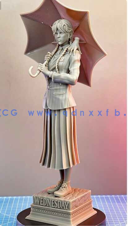 [独立角色] 亚当斯一家影视角色星期三雕塑3D打印模型(图9)