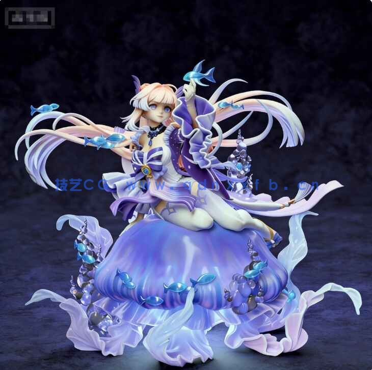 [独立角色] 珊瑚宫心海《原神》游戏角色雕塑3D打印模型(图2)