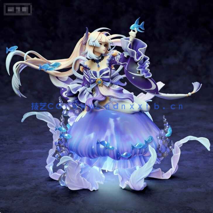 [独立角色] 珊瑚宫心海《原神》游戏角色雕塑3D打印模型(图4)