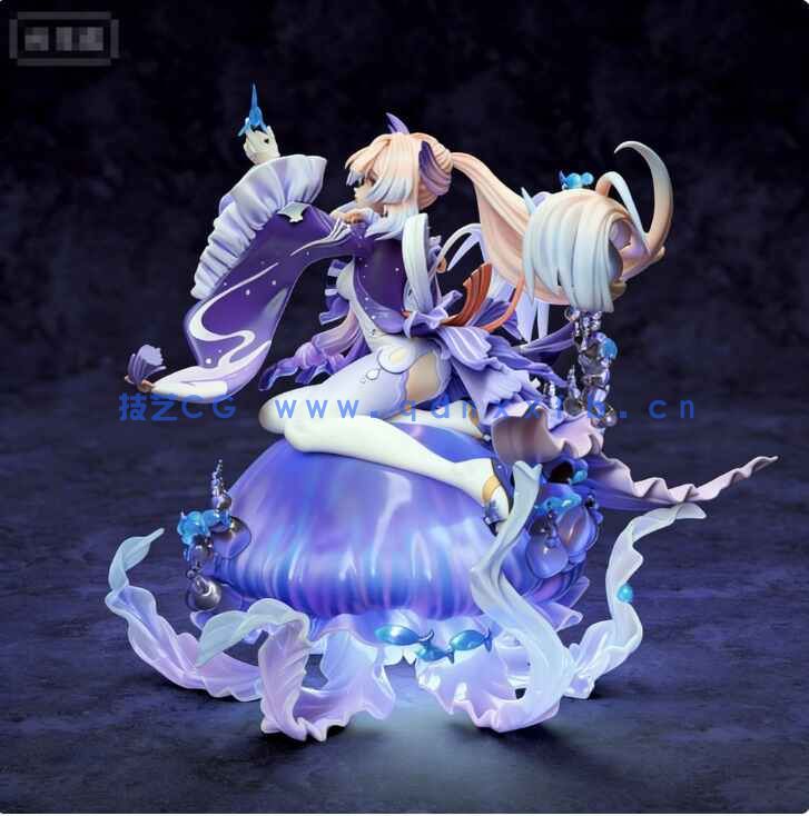[独立角色] 珊瑚宫心海《原神》游戏角色雕塑3D打印模型(图3)