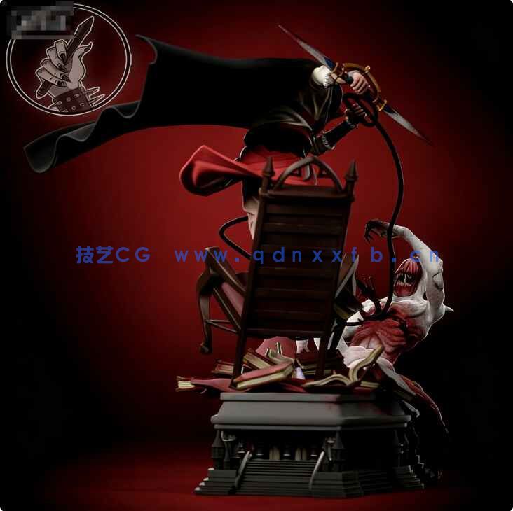 [独立角色] 贝尔蒙特战斗姿势恶魔城游戏角色雕塑3D打印模型(图3)